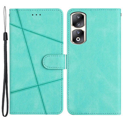 For Honor 90 Pro Case Leather Wallet Imprinted Phone Cover with Hand Strap