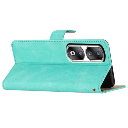 For Honor 90 Pro Case Leather Wallet Imprinted Phone Cover with Hand Strap
