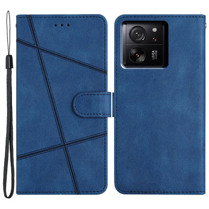 For Xiaomi 13T / 13T Pro / Redmi K60 Ultra Magnetic Case Imprinted Lines Wallet Phone Cover