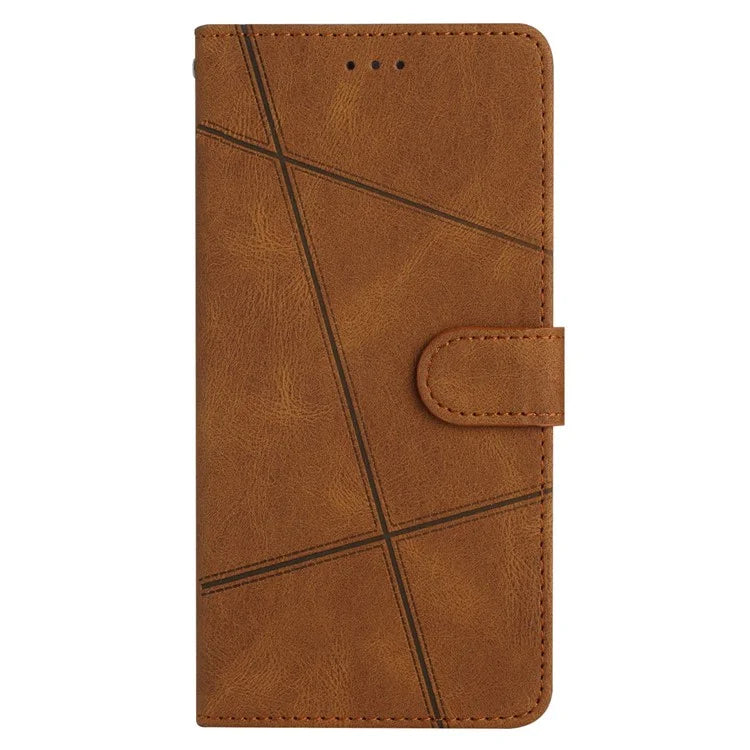 For Xiaomi 13T / 13T Pro / Redmi K60 Ultra Magnetic Case Imprinted Lines Wallet Phone Cover