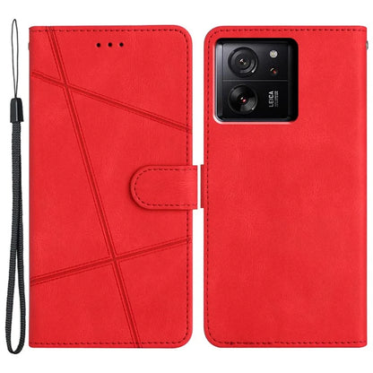 For Xiaomi 13T / 13T Pro / Redmi K60 Ultra Magnetic Case Imprinted Lines Wallet Phone Cover
