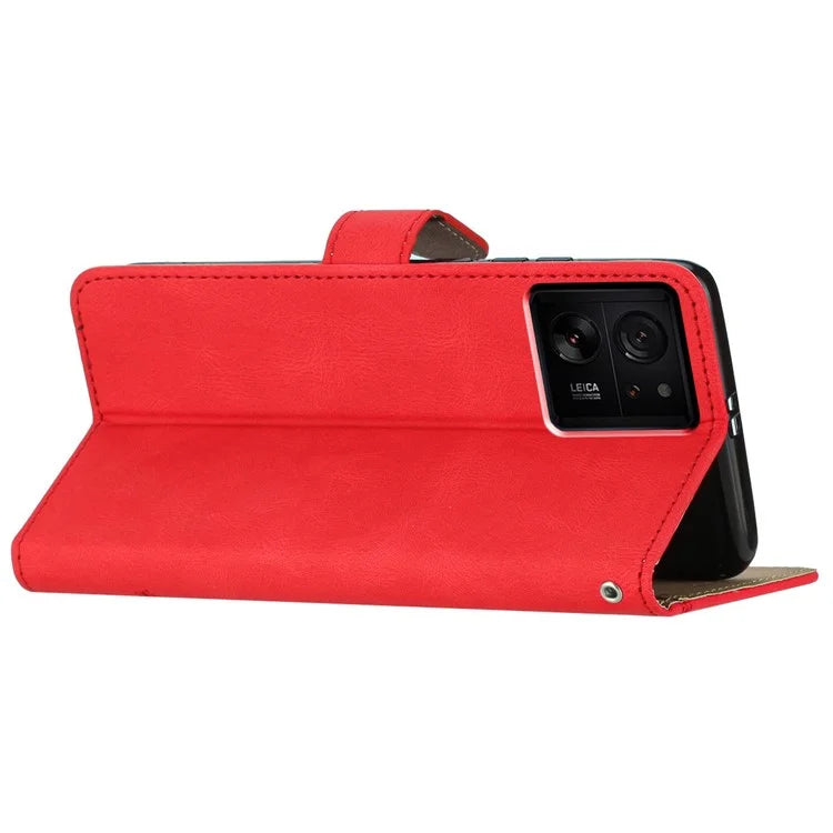 For Xiaomi 13T / 13T Pro / Redmi K60 Ultra Magnetic Case Imprinted Lines Wallet Phone Cover