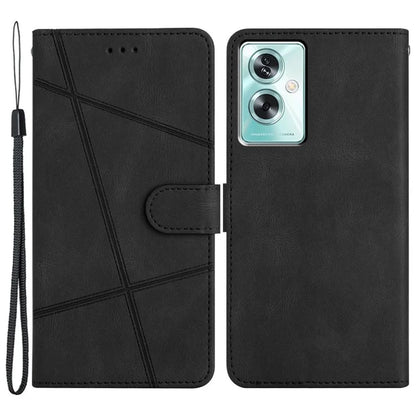 For Oppo A79 5G / A2 5G Case Imprint Crazy Horse Texture Stand Protective Cover