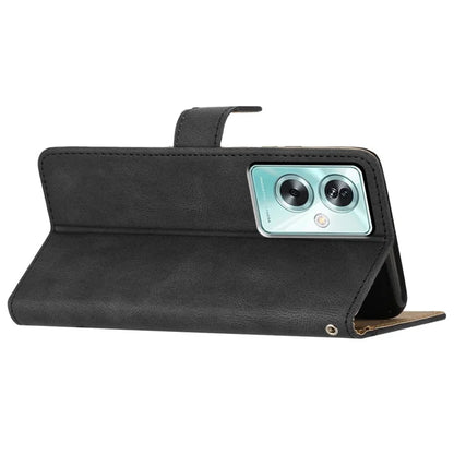 For Oppo A79 5G / A2 5G Case Imprint Crazy Horse Texture Stand Protective Cover