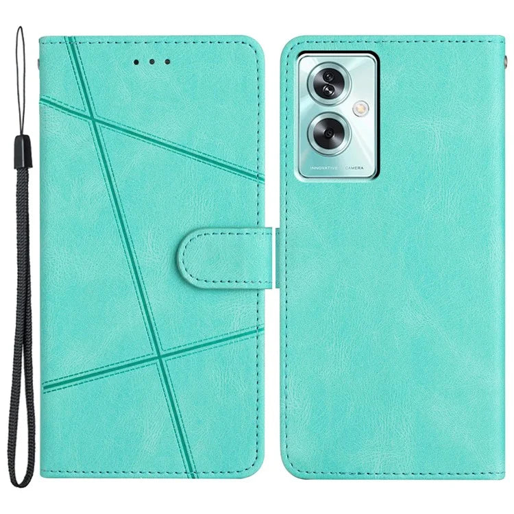 For Oppo A79 5G / A2 5G Case Imprint Crazy Horse Texture Stand Protective Cover