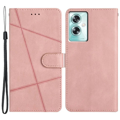 For Oppo A79 5G / A2 5G Case Imprint Crazy Horse Texture Stand Protective Cover