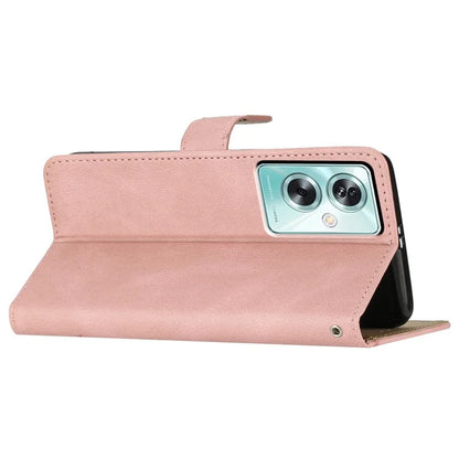 For Oppo A79 5G / A2 5G Case Imprint Crazy Horse Texture Stand Protective Cover