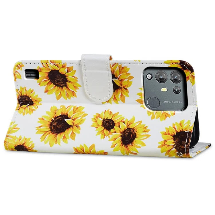 For Blackview A55 Pro Leather Case Artistic Painted Stand Phone Cover