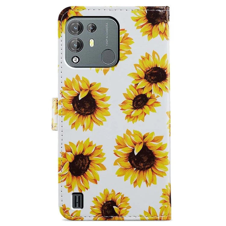 For Blackview A55 Pro Leather Case Artistic Painted Stand Phone Cover