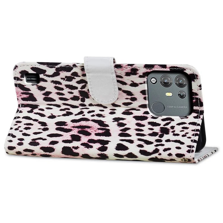 For Blackview A55 Pro Leather Case Artistic Painted Stand Phone Cover