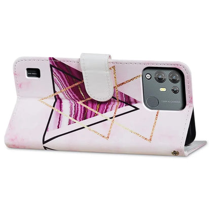 For Blackview A55 Pro Leather Case Artistic Painted Stand Phone Cover