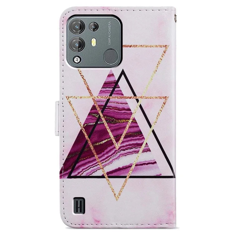 For Blackview A55 Pro Leather Case Artistic Painted Stand Phone Cover