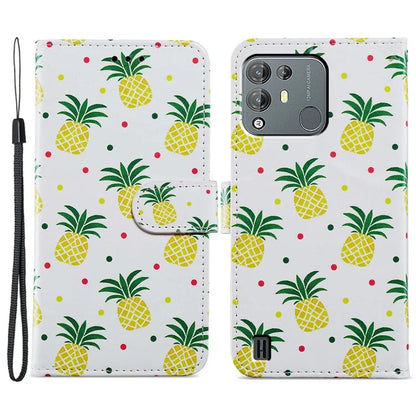 For Blackview A55 Pro Leather Case Artistic Painted Stand Phone Cover