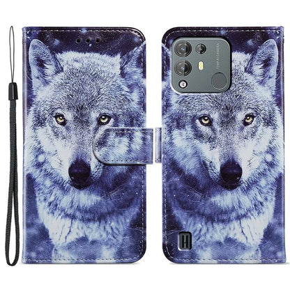 For Blackview A55 Pro Leather Case Artistic Painted Stand Phone Cover