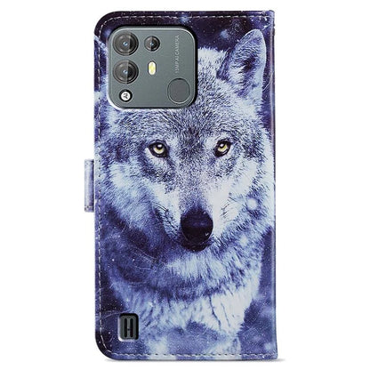 For Blackview A55 Pro Leather Case Artistic Painted Stand Phone Cover