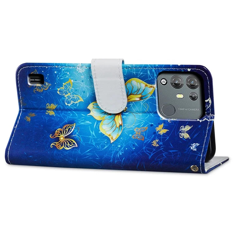For Blackview A55 Pro Leather Case Artistic Painted Stand Phone Cover
