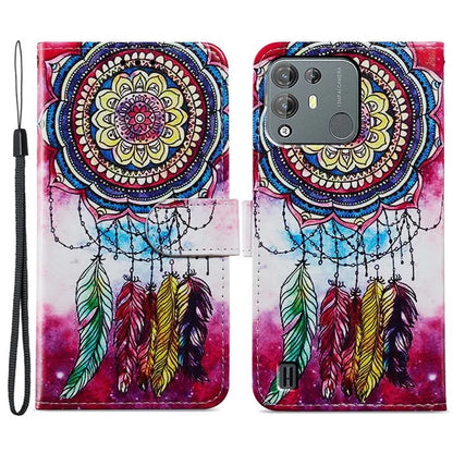 For Blackview A55 Pro Leather Case Artistic Painted Stand Phone Cover