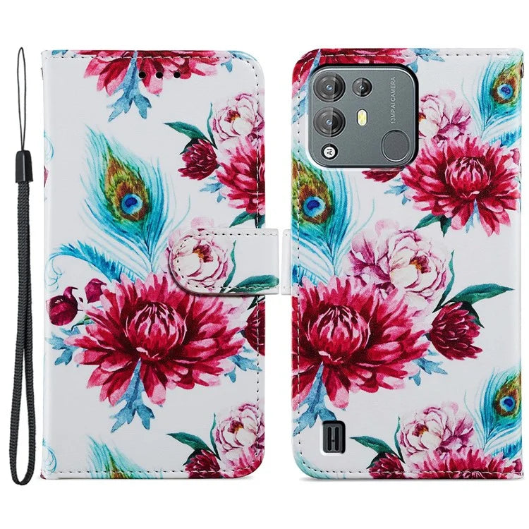 For Blackview A55 Pro Leather Case Artistic Painted Stand Phone Cover