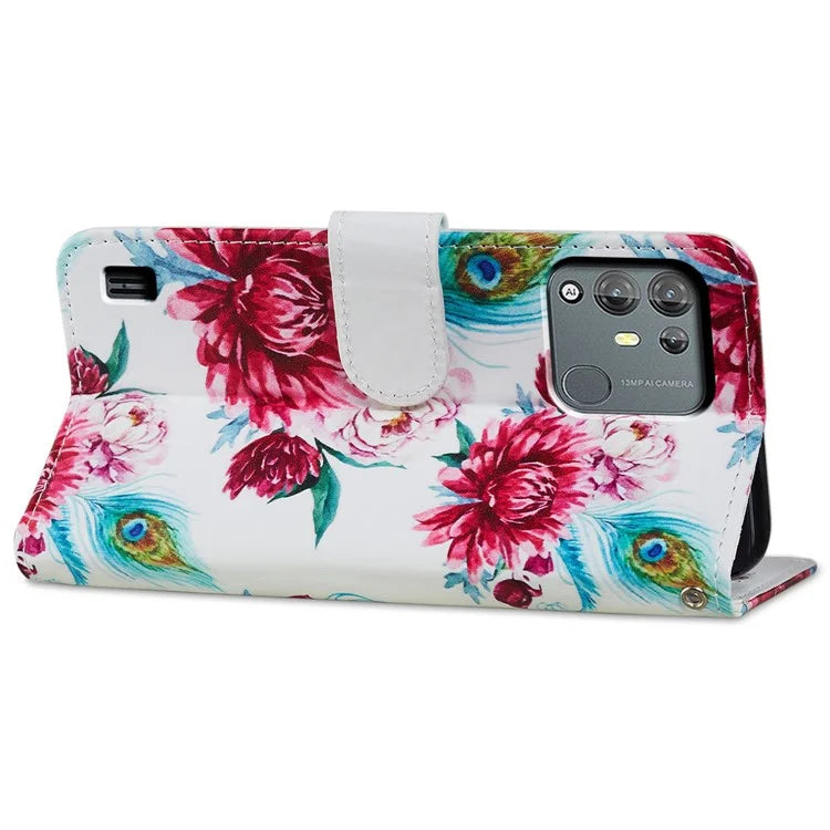 For Blackview A55 Pro Leather Case Artistic Painted Stand Phone Cover