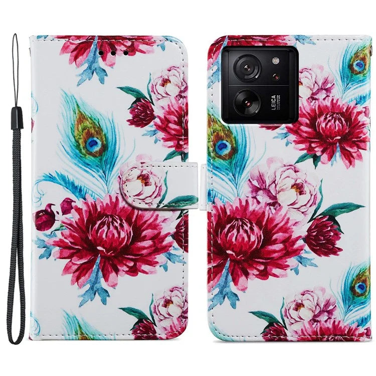 For Xiaomi 13T / 13T Pro / Redmi K60 Ultra Cover Artistic Stand Leather Wallet Case