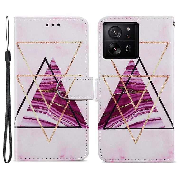 For Xiaomi 13T / 13T Pro / Redmi K60 Ultra Cover Artistic Stand Leather Wallet Case