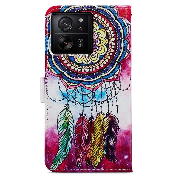 For Xiaomi 13T / 13T Pro / Redmi K60 Ultra Cover Artistic Stand Leather Wallet Case