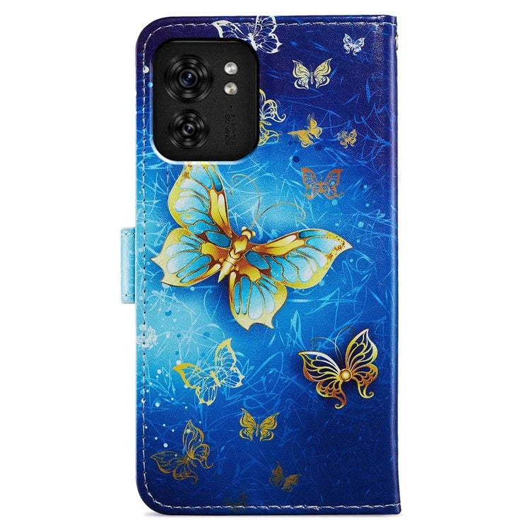 For Motorola Edge 40 5G Case Creative Painted Wallet Stand Phone Cover