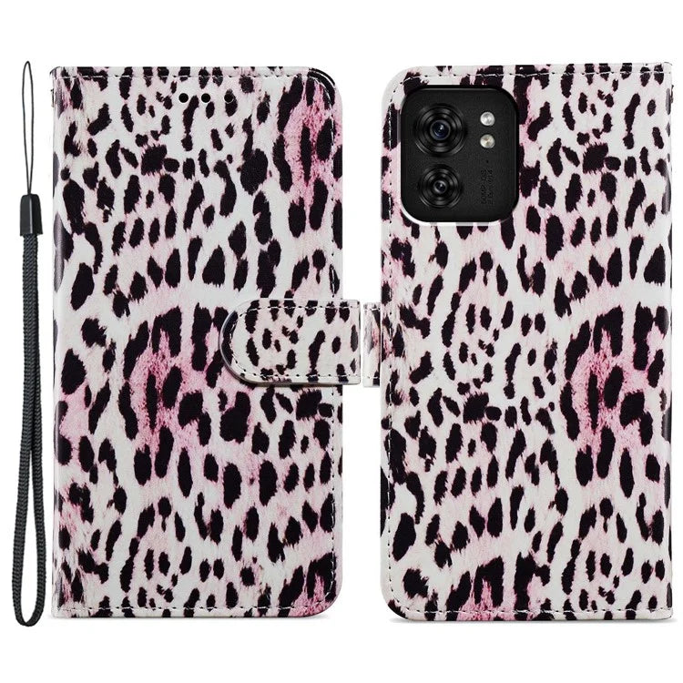 For Motorola Edge 40 5G Case Creative Painted Wallet Stand Phone Cover
