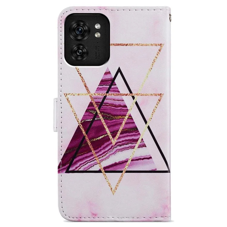 For Motorola Edge 40 5G Case Creative Painted Wallet Stand Phone Cover