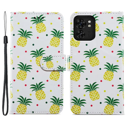 For Motorola Edge 40 5G Case Creative Painted Wallet Stand Phone Cover