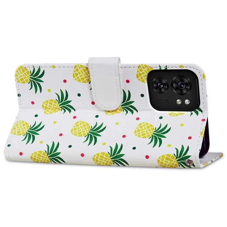 For Motorola Edge 40 5G Case Creative Painted Wallet Stand Phone Cover
