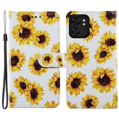 For Motorola Edge 40 5G Case Creative Painted Wallet Stand Phone Cover