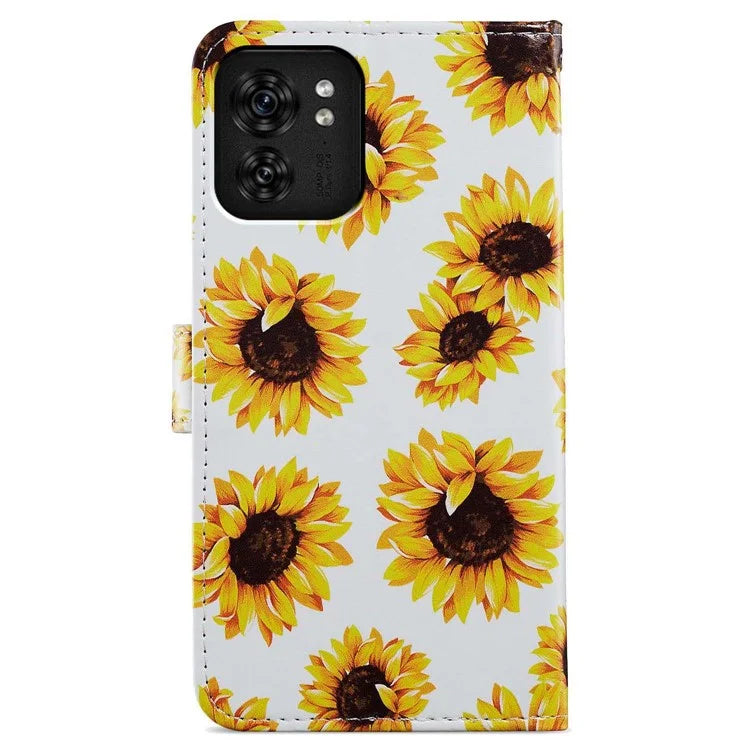 For Motorola Edge 40 5G Case Creative Painted Wallet Stand Phone Cover