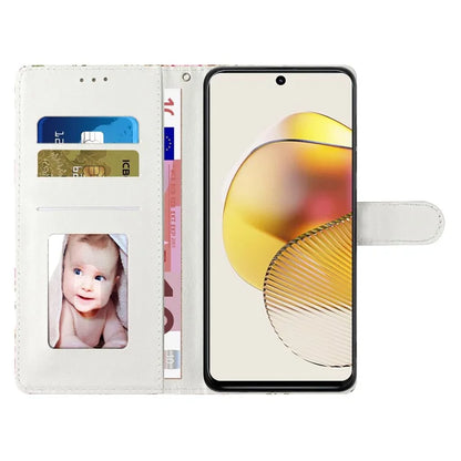 For Motorola Edge 40 5G Case Creative Painted Wallet Stand Phone Cover