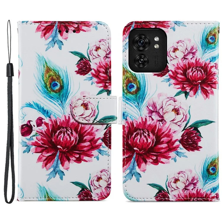 For Motorola Edge 40 5G Case Creative Painted Wallet Stand Phone Cover
