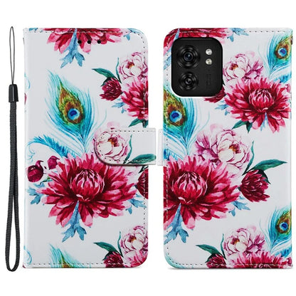 For Motorola Edge 40 5G Case Creative Painted Wallet Stand Phone Cover