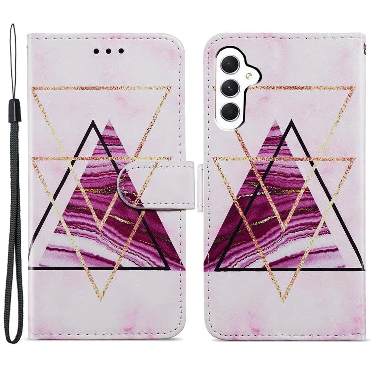 For Samsung Galaxy A55 5G Cell Phone Case PU Leather Pattern Print Wallet Cover