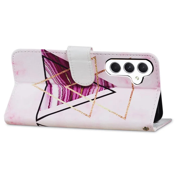 For Samsung Galaxy A55 5G Cell Phone Case PU Leather Pattern Print Wallet Cover