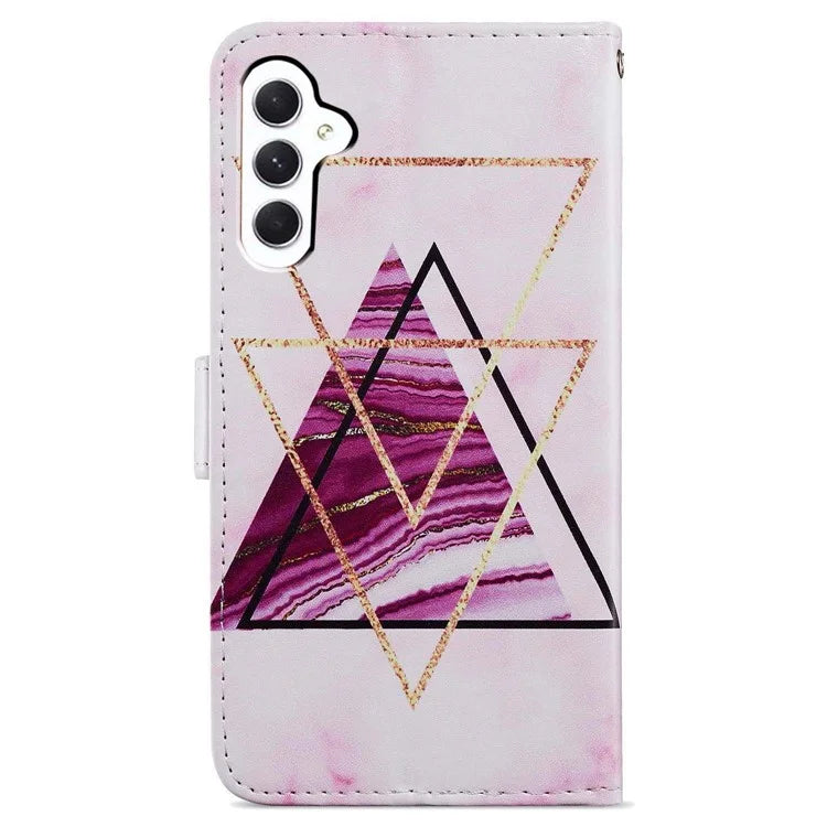 For Samsung Galaxy A55 5G Cell Phone Case PU Leather Pattern Print Wallet Cover