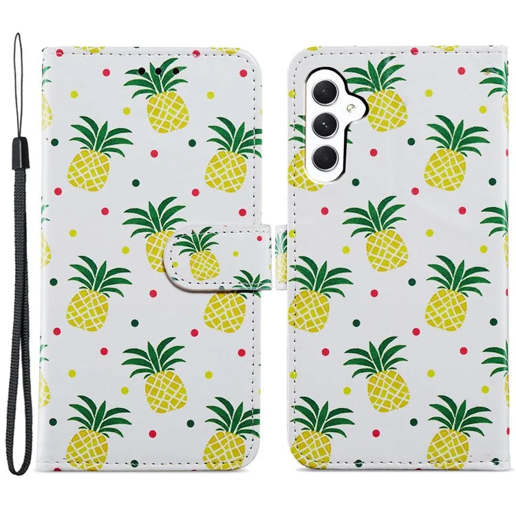 For Samsung Galaxy A55 5G Cell Phone Case PU Leather Pattern Print Wallet Cover