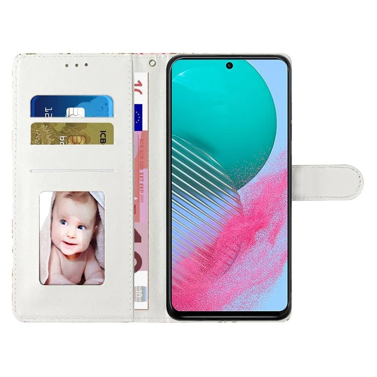 For Samsung Galaxy A55 5G Cell Phone Case PU Leather Pattern Print Wallet Cover