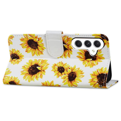 For Samsung Galaxy A55 5G Cell Phone Case PU Leather Pattern Print Wallet Cover