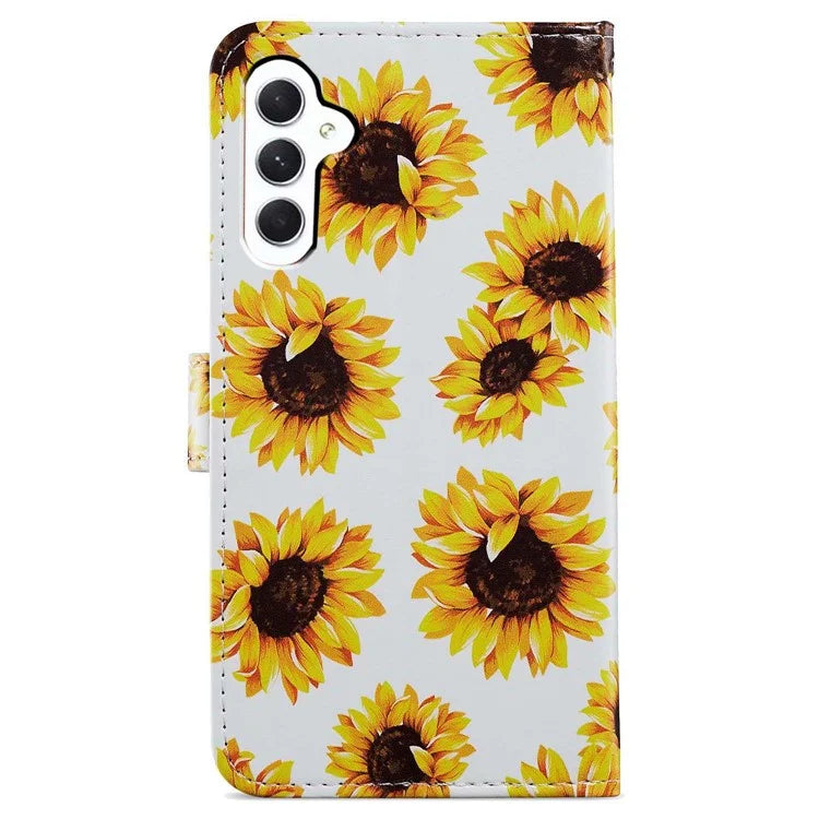 For Samsung Galaxy A55 5G Cell Phone Case PU Leather Pattern Print Wallet Cover