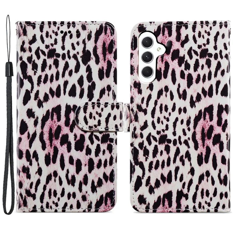 For Samsung Galaxy A55 5G Cell Phone Case PU Leather Pattern Print Wallet Cover