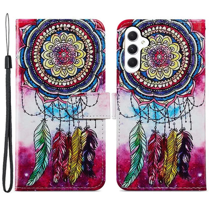 For Samsung Galaxy A55 5G Cell Phone Case PU Leather Pattern Print Wallet Cover