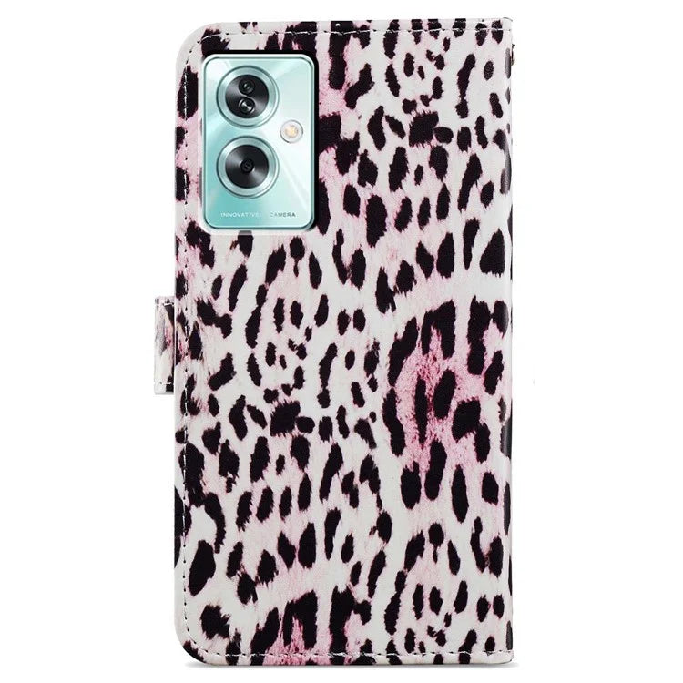 For Oppo A79 5G / A2 5G Case Leather Pattern Printing Protective Cover with Magnetic Closure