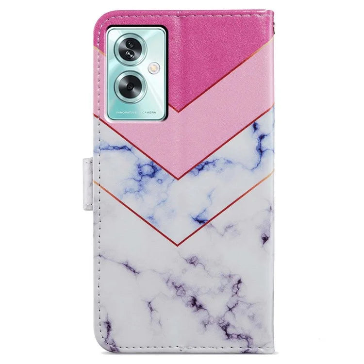 For Oppo A79 5G / A2 5G Case Leather Pattern Printing Protective Cover with Magnetic Closure