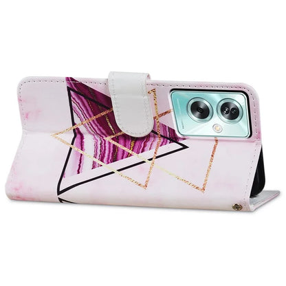 For Oppo A79 5G / A2 5G Case Leather Pattern Printing Protective Cover with Magnetic Closure