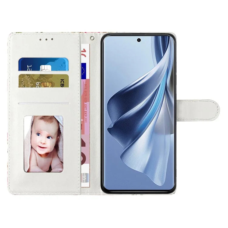 For Oppo A79 5G / A2 5G Case Leather Pattern Printing Protective Cover with Magnetic Closure