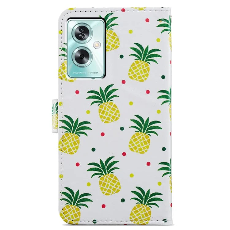 For Oppo A79 5G / A2 5G Case Leather Pattern Printing Protective Cover with Magnetic Closure